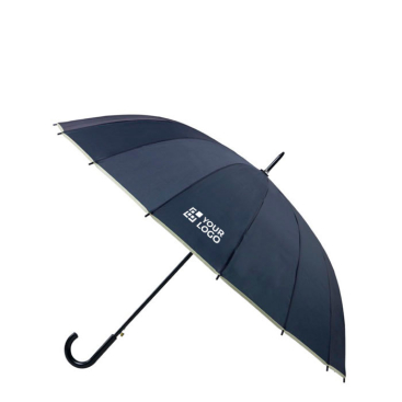 Automatik-Regenschirm mit Holzgriff und 16 Paneelen, Ø 120 Ansicht mit Druckbereich
