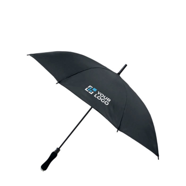 Automatik-Regenschirm mit passendem Griff und Außenseite, Ø 103 Ansicht mit Druckbereich