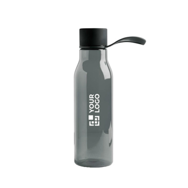Tritan-Flasche mit Metalldeckel und Silikongriff, 600 ml Ansicht mit Druckbereich