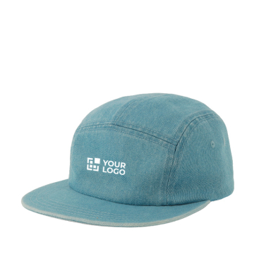 Unstrukturierte 5-Panel-Camper-Kappe mit flachem Schirm