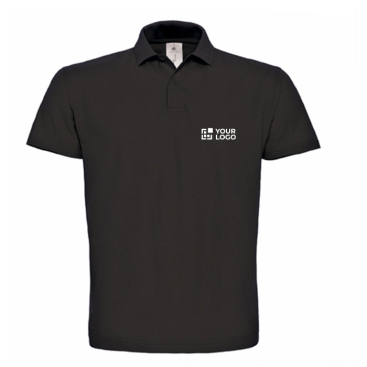 Herren-Poloshirt aus Piqué-Baumwolle mit 2 Knöpfen, 180 g/m2, B&C Ansicht mit Druckbereich
