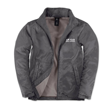 Wasserfeste und winddichte Polyesterjacke für Herren, B&C Ansicht mit Druckbereich