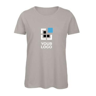 Damen-T-Shirt aus Bio-Baumwolle mit kurzen Ärmeln, 140 g/m2, B&C Ansicht mit Druckbereich