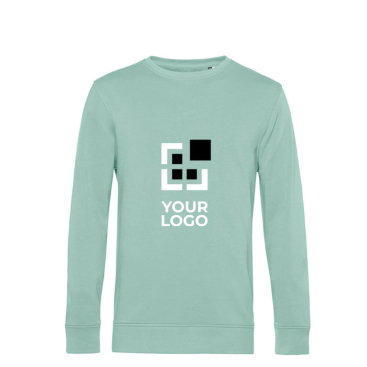 Rundhals-Sweatshirt aus Bio-Baumwolle, 280 g/m2, B&C Ansicht mit Druckbereich