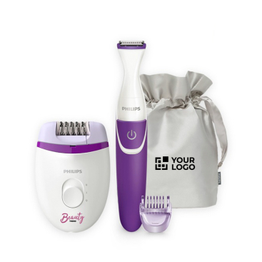 Epilierer und Mini-Trimmer im Satin-Etui, Marke Philips