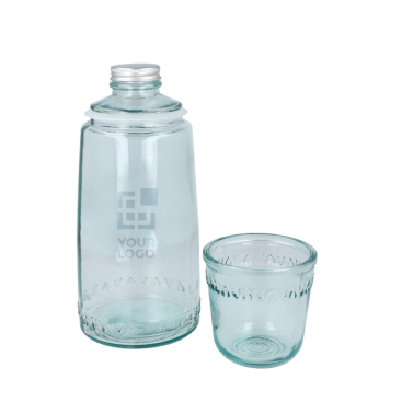 Karaffe aus Europa mit Metallverschluss und Glas 1 L