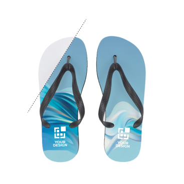 Zehentrenner mit Druck und weicher Gummisohle