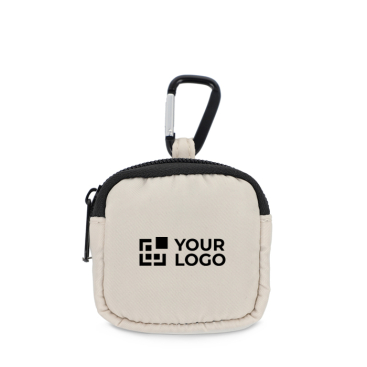 Kopfhörertasche mit Karabiner und Reißverschluss