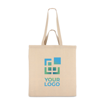 Baumwolltasche OEKO-TEX natur mit Doppelhenkeln 140 g/m²