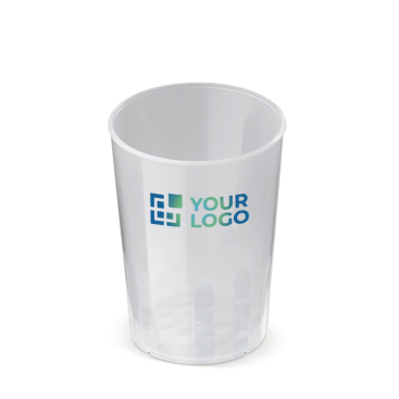 Wiederverwendbarer 100 % recycelbarer Becher, 250 ml Ansicht mit Druckbereich