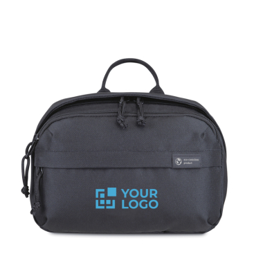 Kulturbeutel aus RPET mit Tragegriff und großem Stauraum