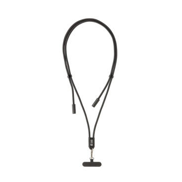 Handykabel mit USB-C aus RPET, mit Nackenband und 60 W Ladeleistung