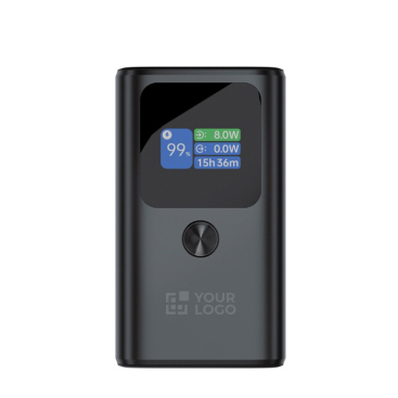 Powerbank aus Aluminium mit Schnellladung und HQ-Display 10.000 mAh