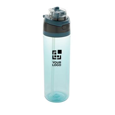 Leichte Flasche aus RPET mit auslaufsicherem Doppeldeckel 800 ml