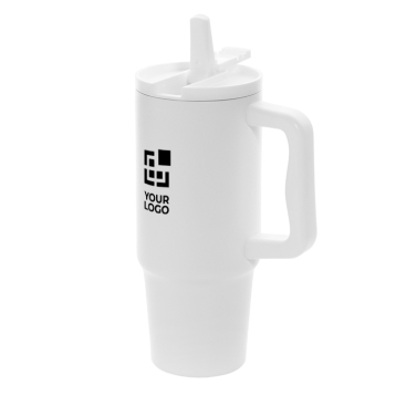 Becher 900 ml aus recyceltem Stahl mit Schraubdeckel