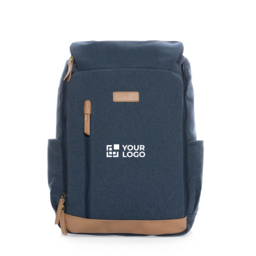 Laptop-Rucksack aus recyceltem Material Ansicht mit Druckbereich
