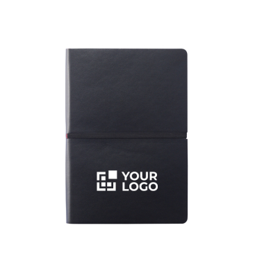 Softcover-Notizbücher farbig Ansicht mit Druckbereich