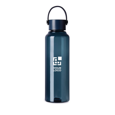 RPET-Flasche 550 ml mit Stahldeckel, Henkel & minimalistischem Design