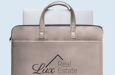 Bedruckte Dokumententasche mit Logo und Laptopfach